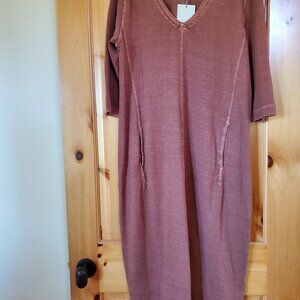 Poetry Dress. NWT. Hemp/Cotton Fabric in Chili Brown. UK 12, US 8. MSRP $169.00.